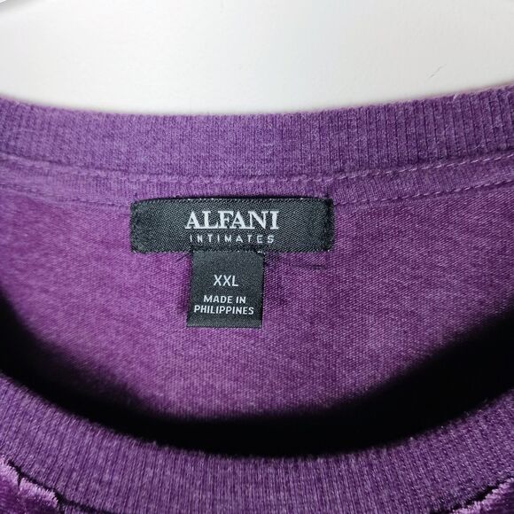 Alfani Intimates Pajama Set Women's XXL Loungewear Purple - Picture 2 of 12